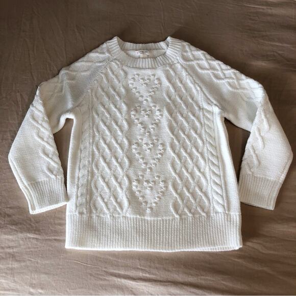NWT J. Crew Crewcuts Cream Cable Knit Sweater Size Small - Picture 1 of 5